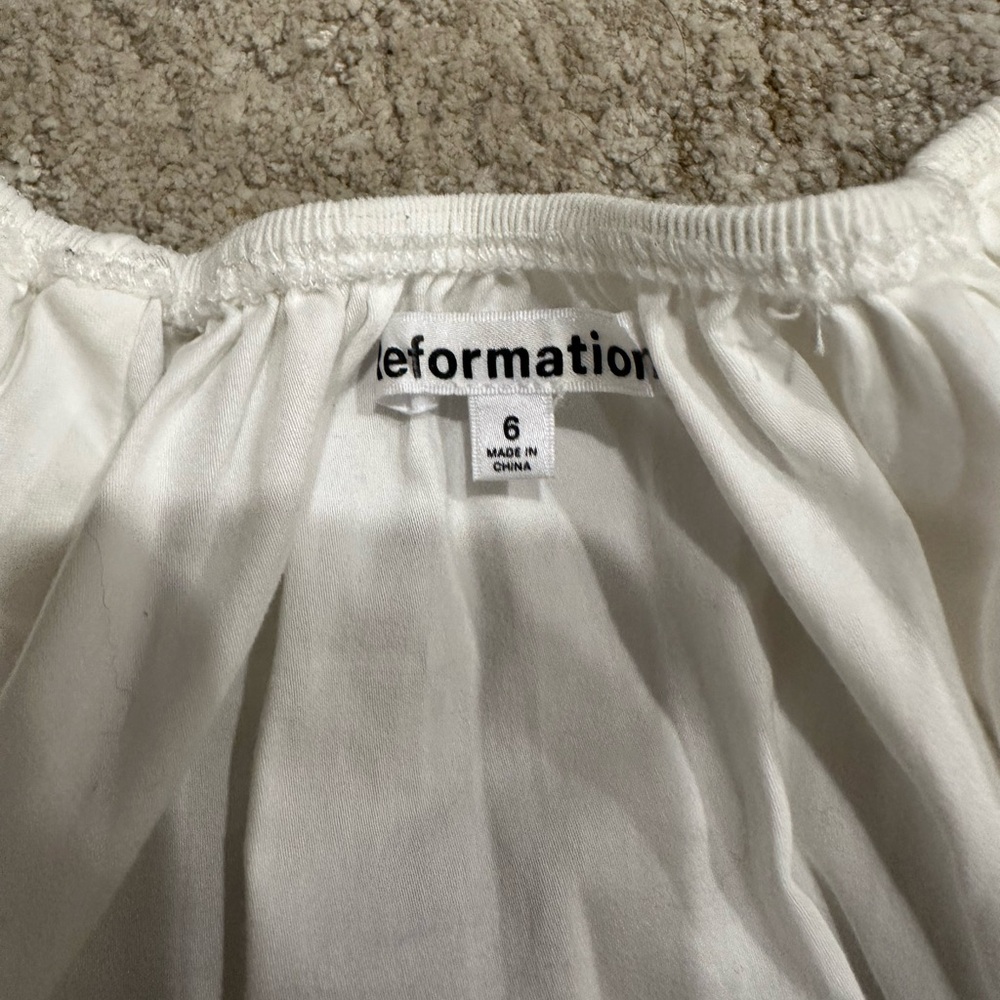 Reformation Sonny Top - white size 6 A - Picture 5 of 7